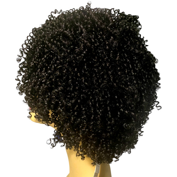 Spiral Twist Coil Curl Wig ASHRO Jet Black Afro Women Teens - NWT - A1030W - Picture 8 of 10